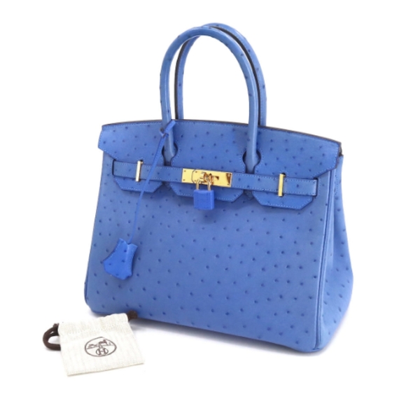 Hermes Handbags - Hermes Birkin Ostrich Mykonos 30cm - New